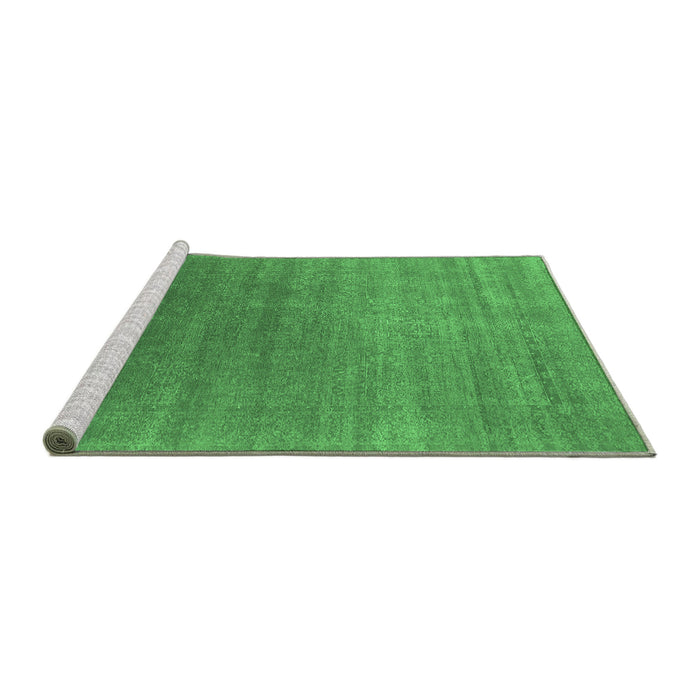Sideview of Machine Washable Oriental Emerald Green Industrial Area Rugs, wshurb2613emgrn
