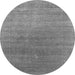 Round Oriental Gray Industrial Rug, urb2613gry