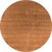 Round Oriental Orange Industrial Rug, urb2613org