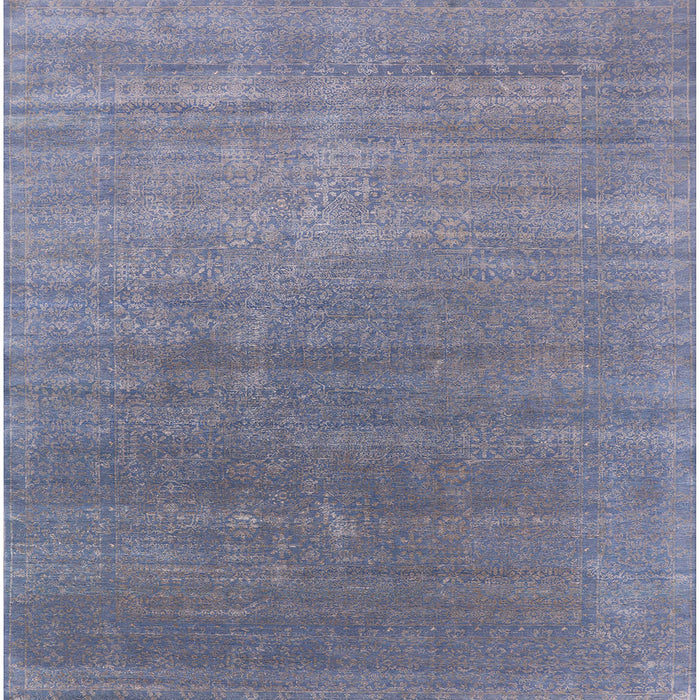 Square Mid-Century Modern Purple Oriental Rug, urb2613