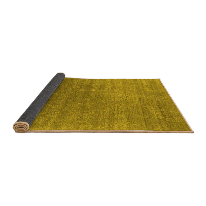 Sideview of Oriental Yellow Industrial Rug, urb2613yw