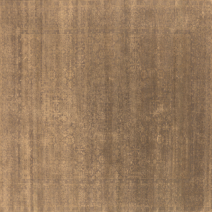 Square Machine Washable Oriental Brown Industrial Rug, wshurb2613brn
