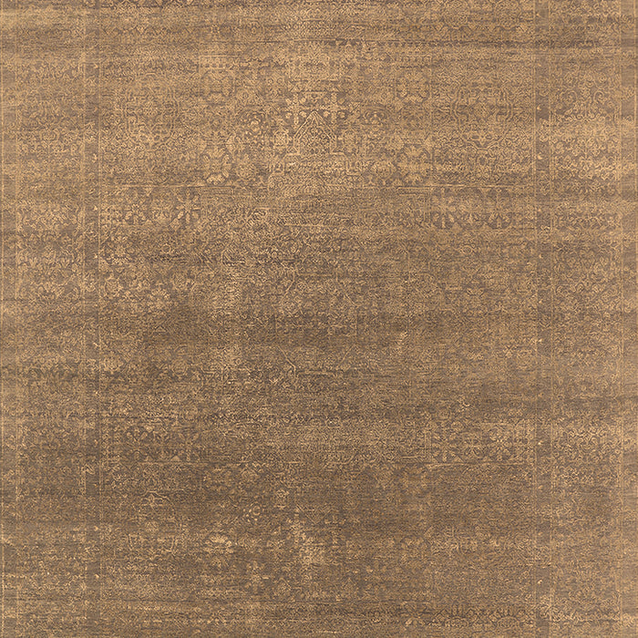 Machine Washable Oriental Brown Industrial Rug, wshurb2613brn