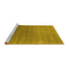 Sideview of Machine Washable Oriental Yellow Industrial Rug, wshurb2613yw