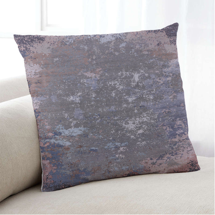 Lifestyle Image of Mid-Century Modern Urban Square Grape Purple Throw Pillow, 18 inch by 18 inch, pwurb2614