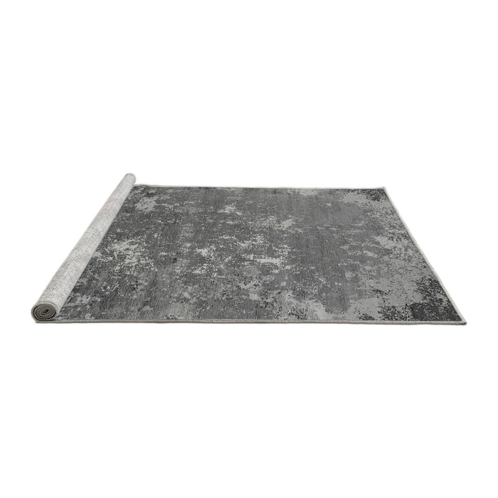Sideview of Machine Washable Oriental Gray Industrial Rug, wshurb2614gry
