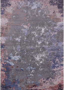 Mid-Century Modern Purple Oriental Rug, urb2614