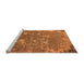 Sideview of Machine Washable Oriental Orange Industrial Area Rugs, wshurb2614org