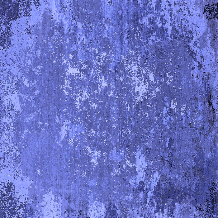 Square Machine Washable Oriental Blue Industrial Rug, wshurb2614blu