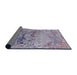 Sideview of Mid-Century Modern Purple Oriental Rug, urb2615