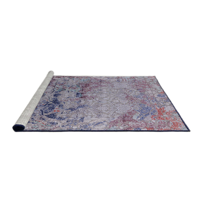 Sideview of Machine Washable Industrial Modern Viola Purple Rug, wshurb2615