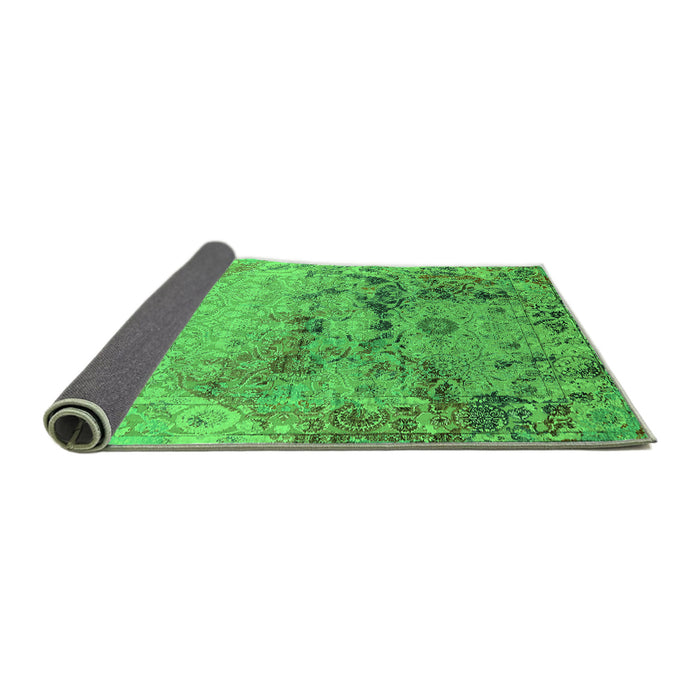 Sideview of Oriental Green Industrial Rug, urb2615grn