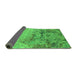 Sideview of Oriental Green Industrial Rug, urb2615grn