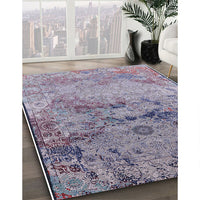 Mid-Century Modern Purple Oriental Rug, urb2615