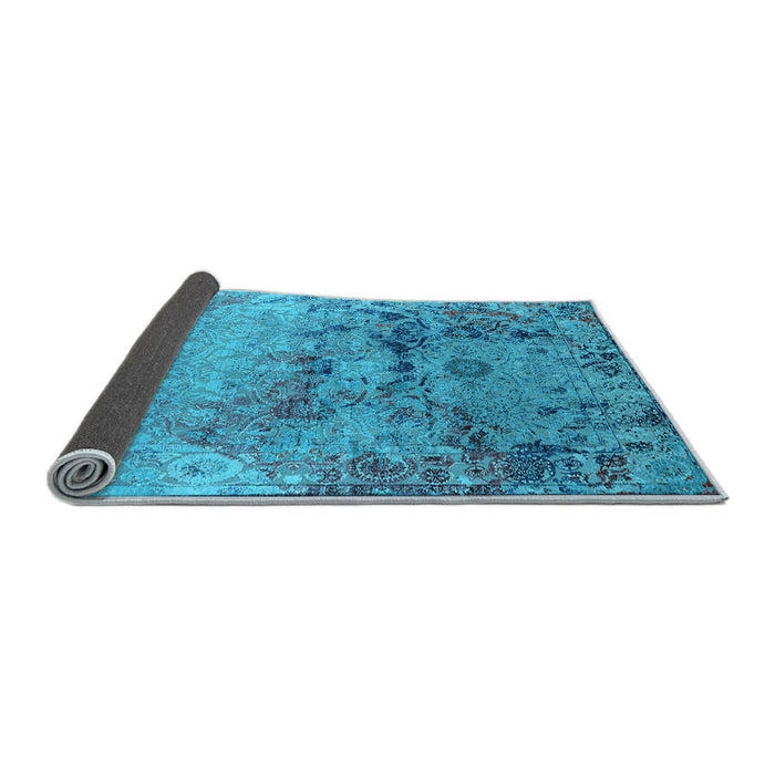 Sideview of Oriental Light Blue Industrial Rug, urb2615lblu