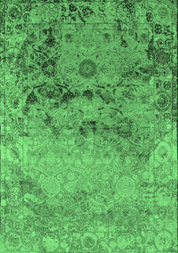 Oriental Emerald Green Industrial Rug, urb2615emgrn