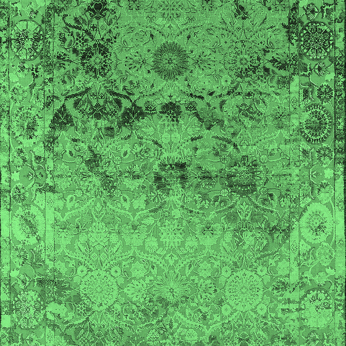 Oriental Emerald Green Industrial Rug, urb2615emgrn