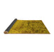 Sideview of Oriental Yellow Industrial Rug, urb2615yw