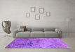 Machine Washable Oriental Purple Industrial Area Rugs in a Living Room, wshurb2615pur