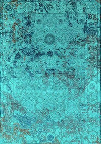 Oriental Turquoise Industrial Rug, urb2615turq