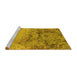 Sideview of Machine Washable Oriental Yellow Industrial Rug, wshurb2615yw