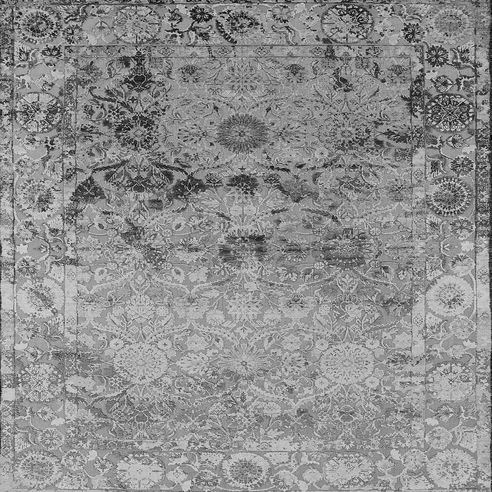 Square Machine Washable Oriental Gray Industrial Rug, wshurb2615gry
