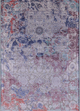 Mid-Century Modern Purple Oriental Rug, urb2615