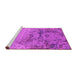 Sideview of Machine Washable Oriental Pink Industrial Rug, wshurb2615pnk