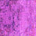 Square Machine Washable Oriental Pink Industrial Rug, wshurb2615pnk
