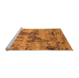 Sideview of Machine Washable Oriental Orange Industrial Area Rugs, wshurb2616org