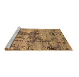 Sideview of Machine Washable Oriental Brown Industrial Rug, wshurb2616brn