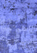 Machine Washable Oriental Blue Industrial Rug, wshurb2616blu