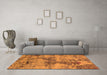 Machine Washable Oriental Orange Industrial Area Rugs in a Living Room, wshurb2616org