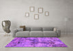 Machine Washable Oriental Purple Industrial Area Rugs in a Living Room, wshurb2616pur