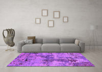 Machine Washable Oriental Purple Industrial Rug, wshurb2616pur