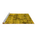 Sideview of Machine Washable Oriental Yellow Industrial Rug, wshurb2616yw