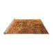 Sideview of Machine Washable Oriental Orange Industrial Area Rugs, wshurb2617org