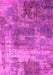 Machine Washable Oriental Pink Industrial Rug, wshurb2617pnk