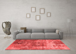 Industrial Red Washable Rugs