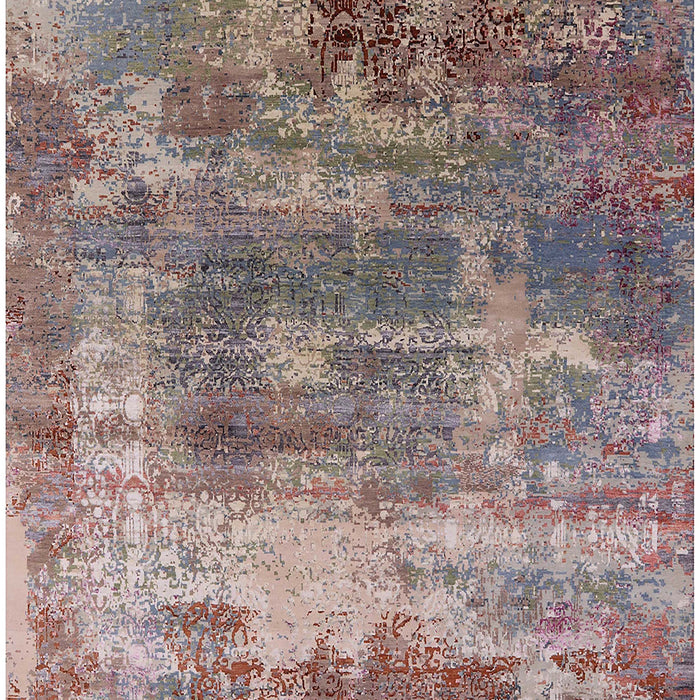 Machine Washable Industrial Modern Khaki Rose Pink Rug, wshurb2617