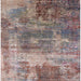 Square Mid-Century Modern Khaki Rose Pink Oriental Rug, urb2617