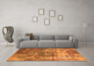 Machine Washable Oriental Orange Industrial Area Rugs in a Living Room, wshurb2617org