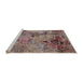 Sideview of Machine Washable Industrial Modern Chestnut Brown Rug, wshurb2618