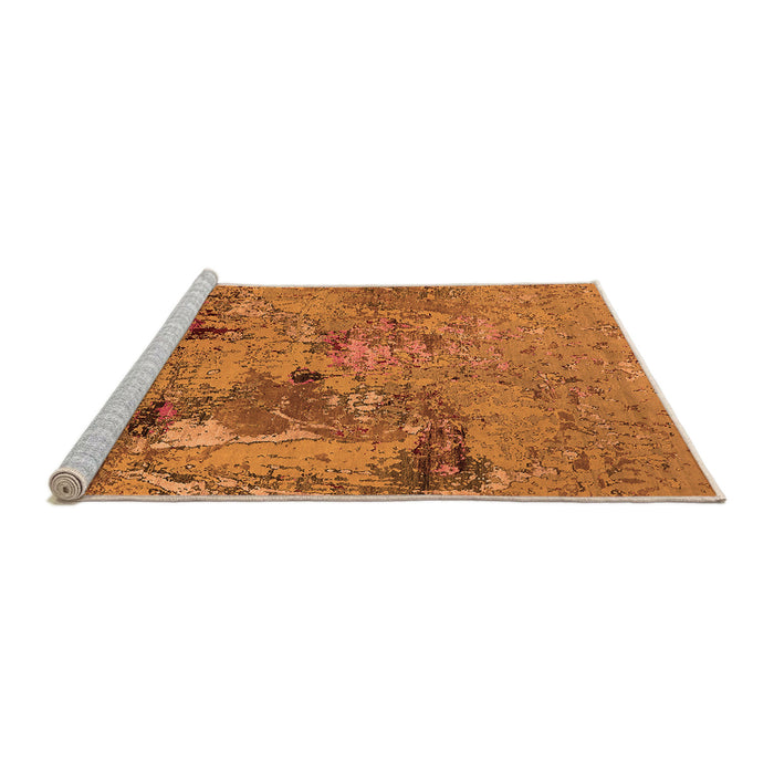 Sideview of Machine Washable Oriental Orange Industrial Area Rugs, wshurb2618org