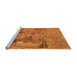 Sideview of Machine Washable Oriental Orange Industrial Area Rugs, wshurb2618org