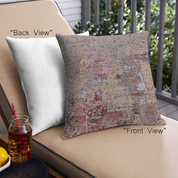 Front View of Mid-Century Modern Urban Square Chestnut Brown Throw Pillow, 18 inch by 18 inch, pwurb2618