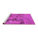 Sideview of Machine Washable Oriental Pink Industrial Rug, wshurb2618pnk