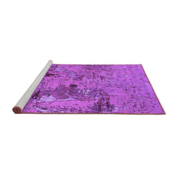 Sideview of Machine Washable Oriental Purple Industrial Area Rugs, wshurb2618pur