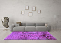 Machine Washable Oriental Purple Industrial Rug, wshurb2618pur