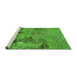 Sideview of Machine Washable Oriental Green Industrial Area Rugs, wshurb2618grn